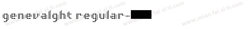 genevalght regular字体转换